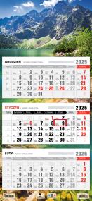 Kalendarz 2026 trójdzielny płaska główka morskie. Wydawca: Pan Kalendarzyk. ZdrowePodejscie.pl Opakowanie Kalendarz 2026 trójdzielny płaska główka morskie