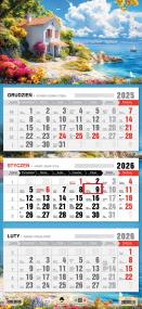 Kalendarz 2026 trójdzielny płaska główka romantico. Wydawca: Pan Kalendarzyk. ZdrowePodejscie.pl Opakowanie Kalendarz 2026 trójdzielny płaska główka romantico