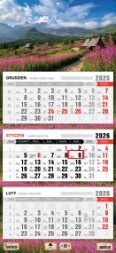 Kalendarz 2026 trójdzielny płaska główka tatry. Wydawca: Pan Kalendarzyk. ZdrowePodejscie.pl Opakowanie Kalendarz 2026 trójdzielny płaska główka tatry