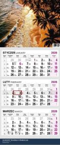 Opakowanie Kalendarz 2026 trójdzielny premium Plaża