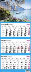 Opakowanie Kalendarz 2026 Trójdzielny Widok