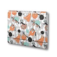 Opakowanie TECZKA ŁAMANA A4 NA GUMKĘ T 0122 LENIWCE FOLIA MAT NIERYSUJĄCA