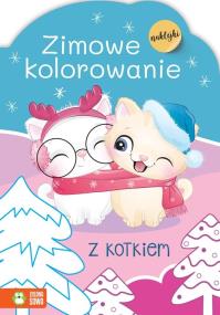 Okładka książki Zimowe kolorowanie z kotkiem - uszkodzone