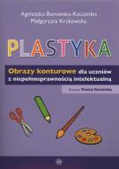 Plastyka Obrazy konturowe dla uczniów z niepełnosprawnością intelektualną. Autor: Agnieszka Borowska-Kociemba, Małgorzata Krukowska. ZdrowePodejscie.pl Okładka książki Plastyka Obrazy konturowe dla uczniów z niepełnosprawnością intelektualną