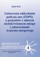Okładka książki Zaburzenia oddychania podczas snu (ZOPS) u pacjentów z udarem niedokrwiennym mózgu i zaburzeniami krążenia mózgowego