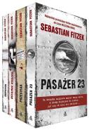 Pasażer 23 / Przesyłka / Ostatnie dziecko / Odprysk. Autor: Fitzek Sebastian. ZdrowePodejscie.pl Okładka książki Pasażer 23 / Przesyłka / Ostatnie dziecko / Odprysk