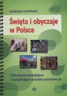 Święta i obyczaje w Polsce. Autor: Amanda Hopkins. ZdrowePodejscie.pl Okładka książki Święta i obyczaje w Polsce