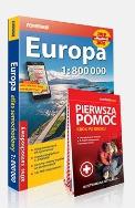Atlas samochodowy Europa 2019/2020 +pierwsza pomoc. Autor: praca zbiorowa. ZdrowePodejscie.pl Okładka książki Atlas samochodowy Europa 2019/2020 +pierwsza pomoc