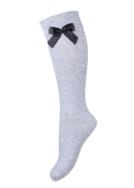 Zdjęcie produktu Milena Podkolanówki dziecięce z kokardką szare