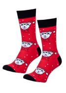 Zdjęcie produktu Milena Skarpetki męskie długie husky czerwone świąteczne