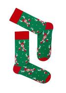 Zdjęcie produktu Milena Skarpetki męskie długie renifery w czapce zielone świąteczne