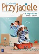 Szkolni przyjaciele. Ćwiczenia 1/4 WSiP. Autor: Ewa Schumacher, Zarzycka Irena, Kinga Preibisz-Wala. ZdrowePodejscie.pl Okładka książki Szkolni przyjaciele. Ćwiczenia 1/4 WSiP