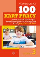 100 kart pracy z ćwiczeniami korekcyjno-kompensacyjny P3. Autor: Kazimierz Słupek. ZdrowePodejscie.pl Okładka książki 100 kart pracy z ćwiczeniami korekcyjno-kompensacyjny P3