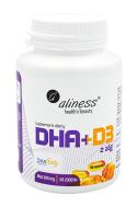 Zdjęcie produktu Aliness Omega DHA 300 mg z alg + D3 2000IU 60 kaps