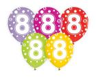 Opakowanie Balony cyfra 8 30cm 5szt