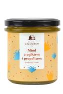 Bartnik Mazowiecki Miód z pyłkiem i propolisem 400g. Producent: Bartnik Mazowiecki. ZdrowePodejscie.pl Zdjęcie produktu Bartnik Mazowiecki Miód z pyłkiem i propolisem 400g