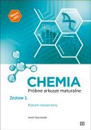 Chemia. Próbne arkusze maturalne zestaw 1 zakres rozszerzony. Autor: Kamil Kaznowski. ZdrowePodejscie.pl Okładka książki Chemia. Próbne arkusze maturalne zestaw 1 zakres rozszerzony