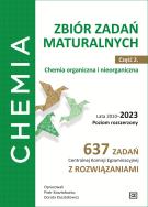 Okładka książki Chemia Zbiór zadań maturalnych Część 2. Chemia organiczna i nieorganiczna Lata 2010–2023 Poziom rozszerzony 637 zadań Centralnej Komisji Egzaminacyjnej z rozwiązaniami