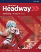 Headway 5E Elementary WB + key OXFORD. Autor: Liz and John Soars, Jo McCall. ZdrowePodejscie.pl Okładka książki Headway 5E Elementary WB + key OXFORD