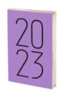 Okładka książki Kalendarz 2023 Art A5 fioletowy DNS ANTRA