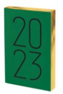 Okładka książki Kalendarz 2023 Art A5 zielony DNS ANTRA