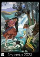 Kalendarz 2023 Stryjeńska A3 pion. Autor: Szymanik Bartosz. ZdrowePodejscie.pl Okładka książki Kalendarz 2023 Stryjeńska A3 pion