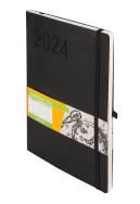 Kalendarz 2024 Impresja B5 czarny TDW. Autor: -. ZdrowePodejscie.pl Okładka książki Kalendarz 2024 Impresja B5 czarny TDW