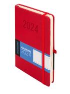 Kalendarz 2024 Memo B6 DNS czerwony. Autor: -. ZdrowePodejscie.pl Okładka książki Kalendarz 2024 Memo B6 DNS czerwony