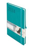 Kalendarz 2024 Minimalizm A5 turkus TNS. Autor: -. ZdrowePodejscie.pl Okładka książki Kalendarz 2024 Minimalizm A5 turkus TNS