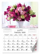 Opakowanie Kalendarz 2025 ścienny Lux Bukiety