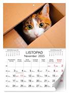 Opakowanie Kalendarz 2025 ścienny Lux Koty