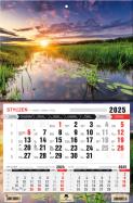Okładka książki Kalendarz 2025 Trójdzielny jednodzielny Mazury
