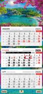Okładka książki Kalendarz 2025 Trójdzielny płaska główka Korfu