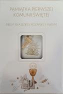 Okładka książki Pamiątka Pierwszej Komunii Świętej. Pakiet: Biblia, Różaniec, Album