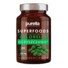 Opakowanie Purella Superfoods Oczyszczanie Chlorella Suplement diety 50g, 250 kapsułek