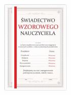 Opakowanie Świadectwo A4 nauczyciela - Czerwony pasek 10szt