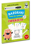 Okładka książki Bazgraki uczą się rysować. Zwierzęta. Kapitan Nauka