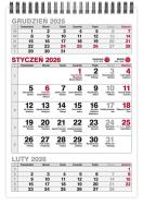 Opakowanie Kalendarz 2026 A5 biurkowy trójdzielny pionowy MIX