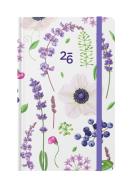 Opakowanie Kalendarz 2026 kieszonkowy tygodniowy fioletowe Kwiaty