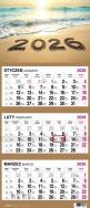 Opakowanie Kalendarz 2026 Trójdzielny Plaża
