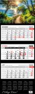 Kalendarz 2026 trójdzielny premium pejzaż. Wydawca: Pan Kalendarzyk. ZdrowePodejscie.pl Opakowanie Kalendarz 2026 trójdzielny premium pejzaż
