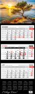 Kalendarz 2026 trójdzielny premium zachód słońca. Wydawca: Pan Kalendarzyk. ZdrowePodejscie.pl Opakowanie Kalendarz 2026 trójdzielny premium zachód słońca