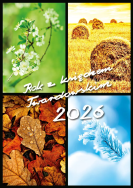 Okładka książki Kalendarz 2026 z księdzem Twardowskim - Pory roku
