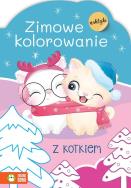 Okładka książki Zimowe kolorowanie z kotkiem - uszkodzone